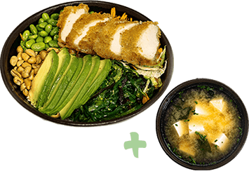 Produktbild Poke Bowl Crispy Chicken + Miso Suppe